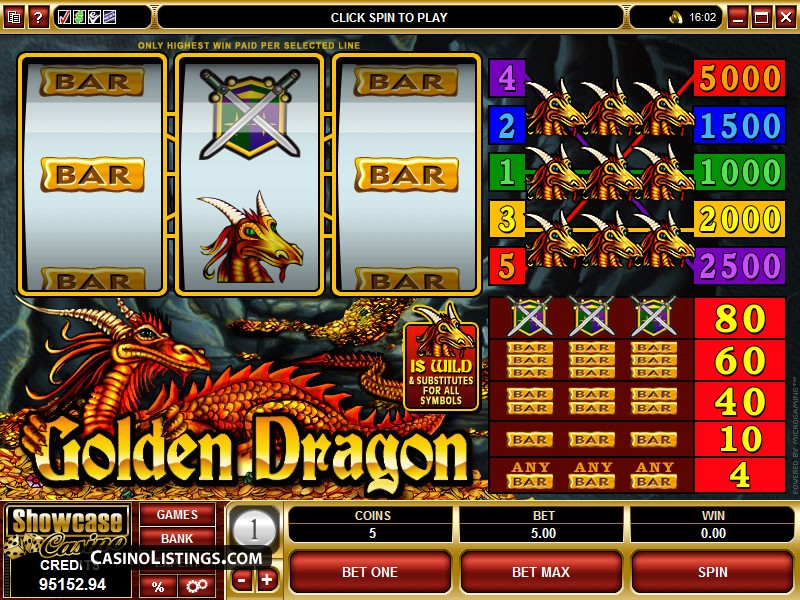     :   Golden Dragon  Pokerdom casino